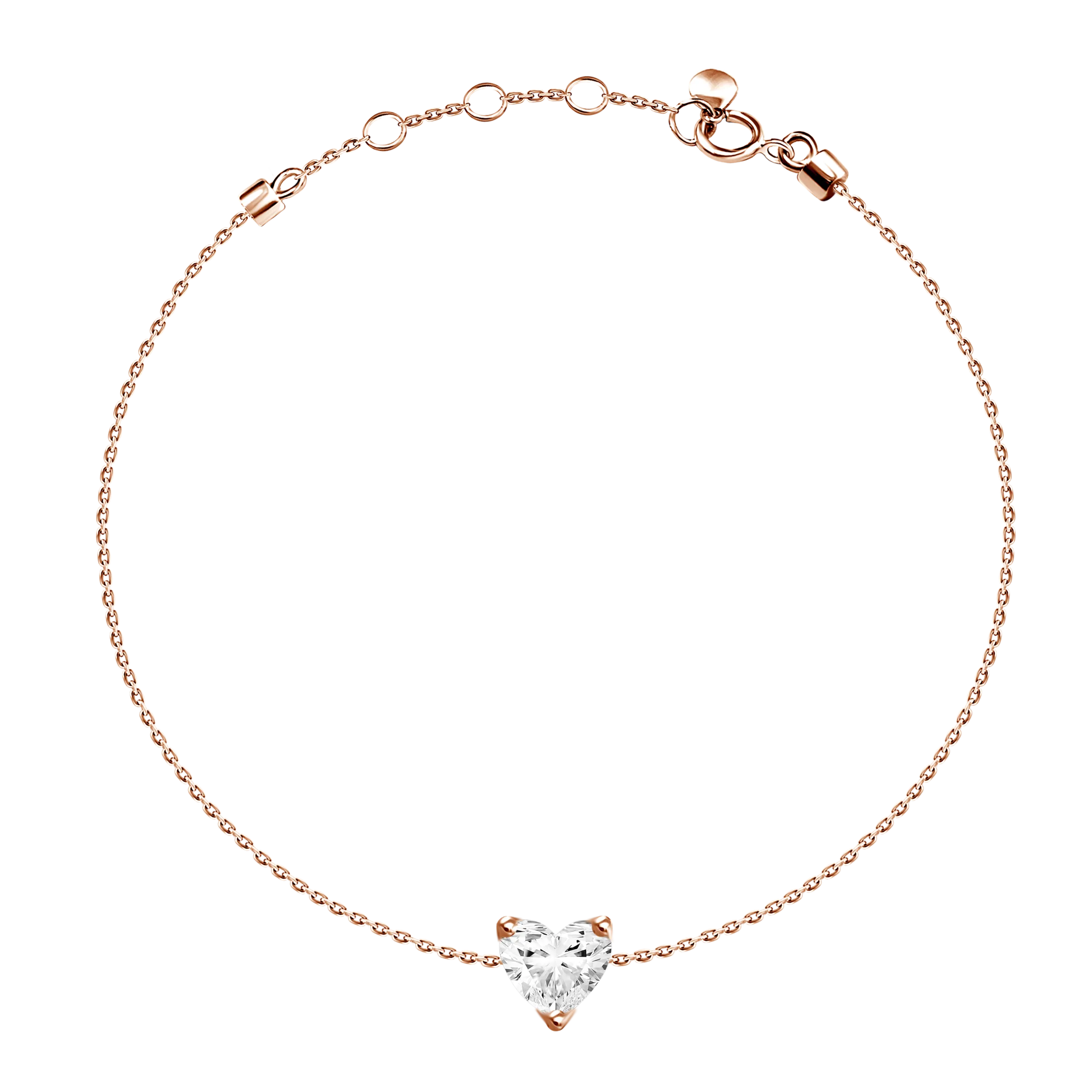 0.20ct Heart Diamond Dainty Bracelet