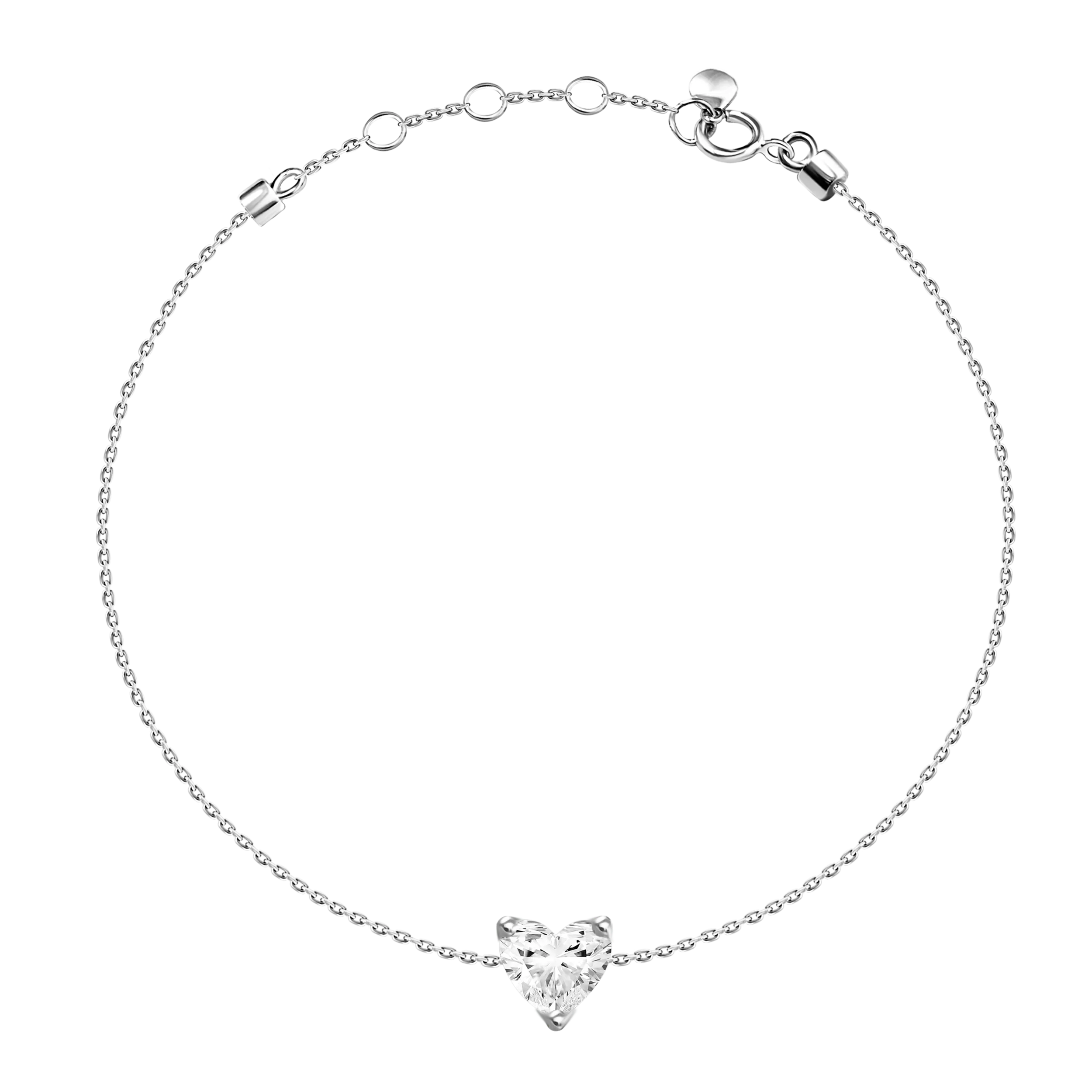 0.20ct Heart Diamond Dainty Bracelet