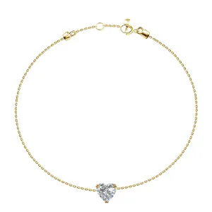 0.20ct Heart Diamond Dainty Bracelet