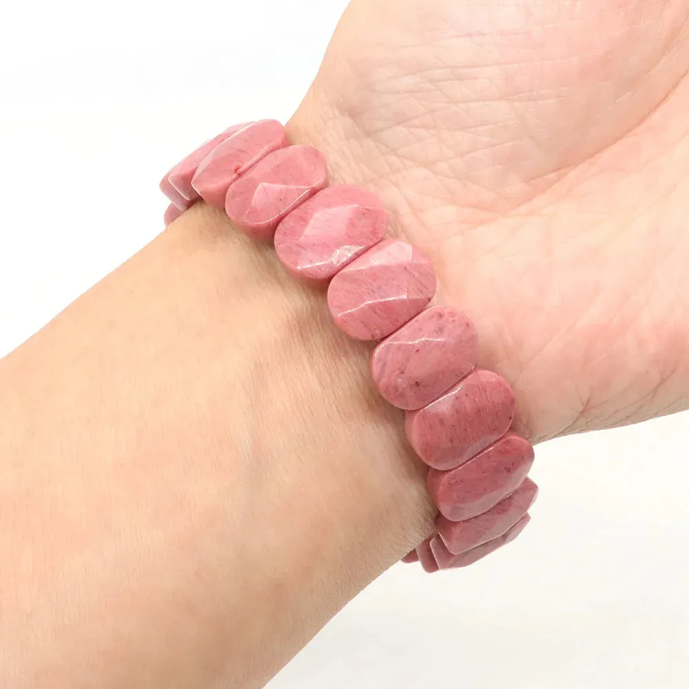 10x14mm Amethyst Rose Quartz Crystal Healing Bracelet
