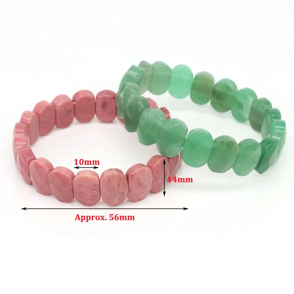 10x14mm Amethyst Rose Quartz Crystal Healing Bracelet