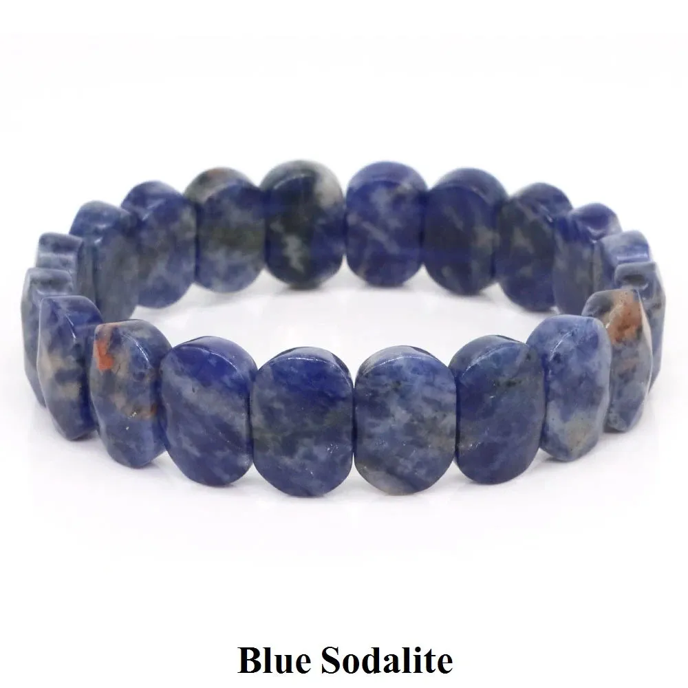 10x14mm Amethyst Rose Quartz Crystal Healing Bracelet