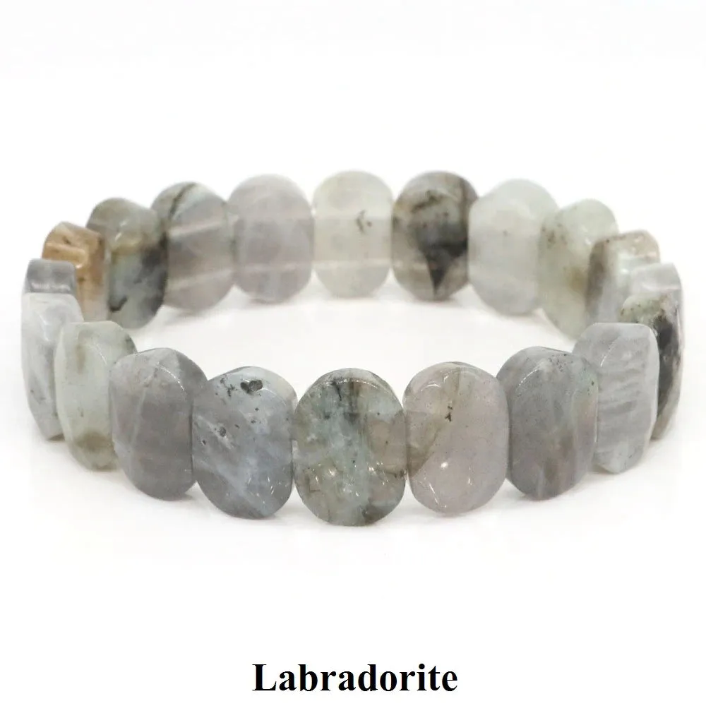 10x14mm Amethyst Rose Quartz Crystal Healing Bracelet