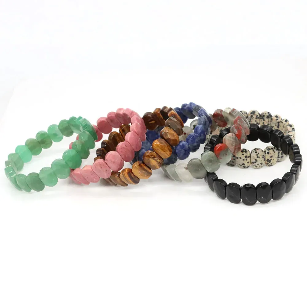 10x14mm Amethyst Rose Quartz Crystal Healing Bracelet