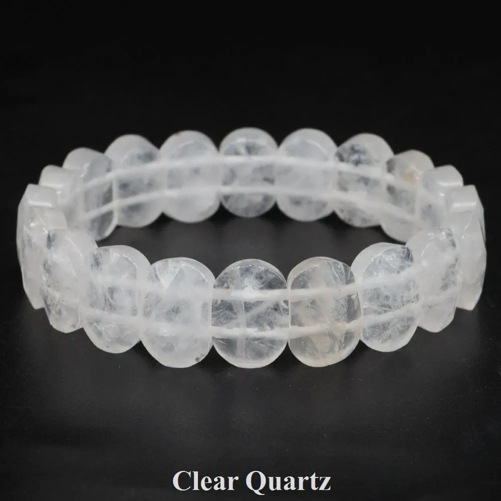 10x14mm Amethyst Rose Quartz Crystal Healing Bracelet