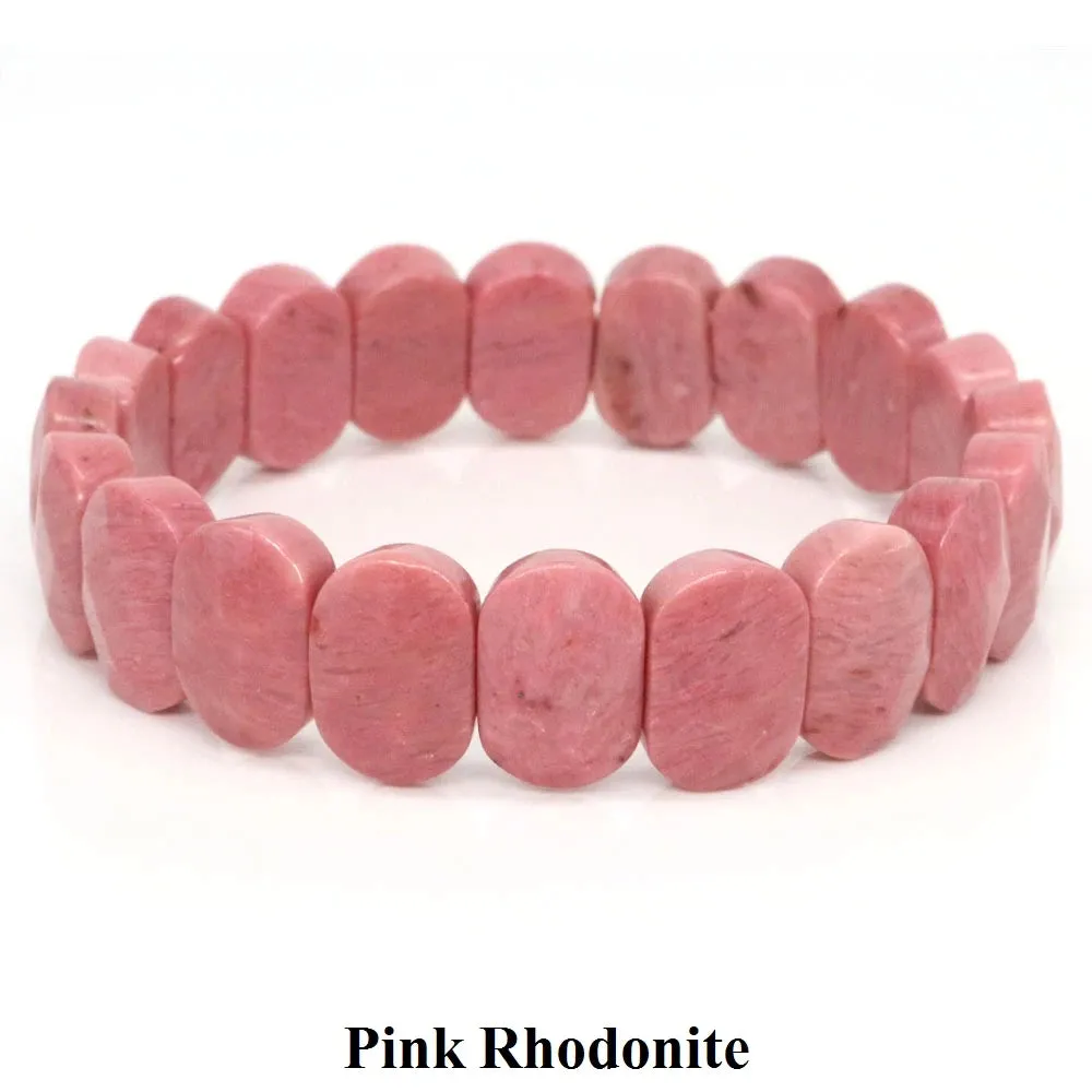 10x14mm Amethyst Rose Quartz Crystal Healing Bracelet