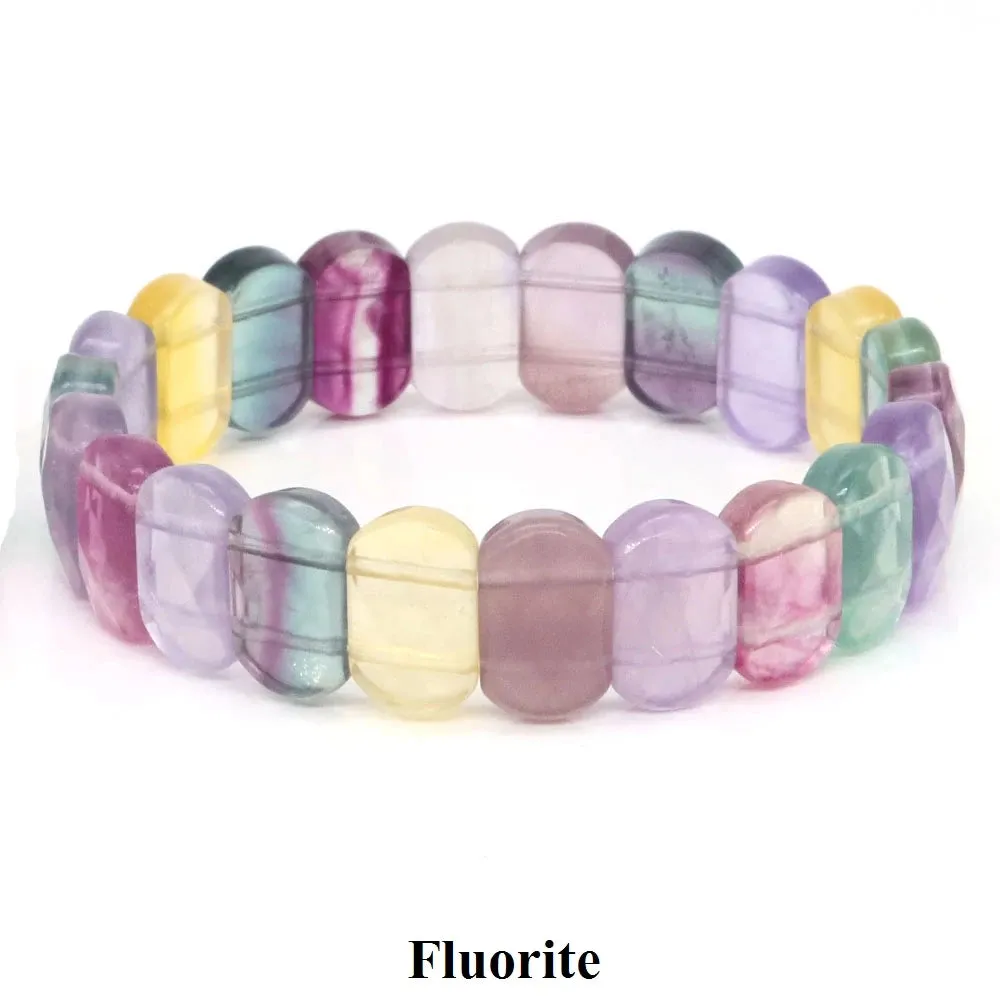 10x14mm Amethyst Rose Quartz Crystal Healing Bracelet