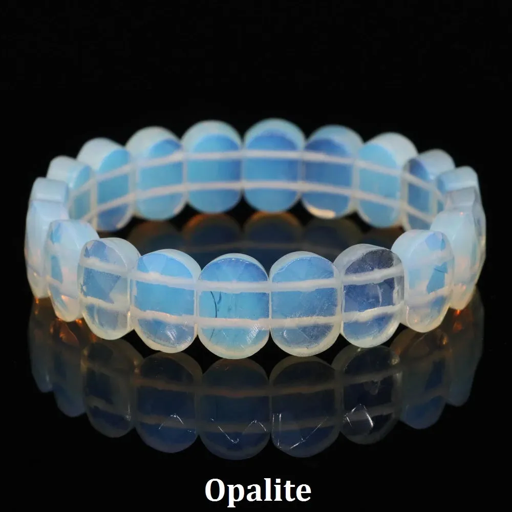 10x14mm Amethyst Rose Quartz Crystal Healing Bracelet