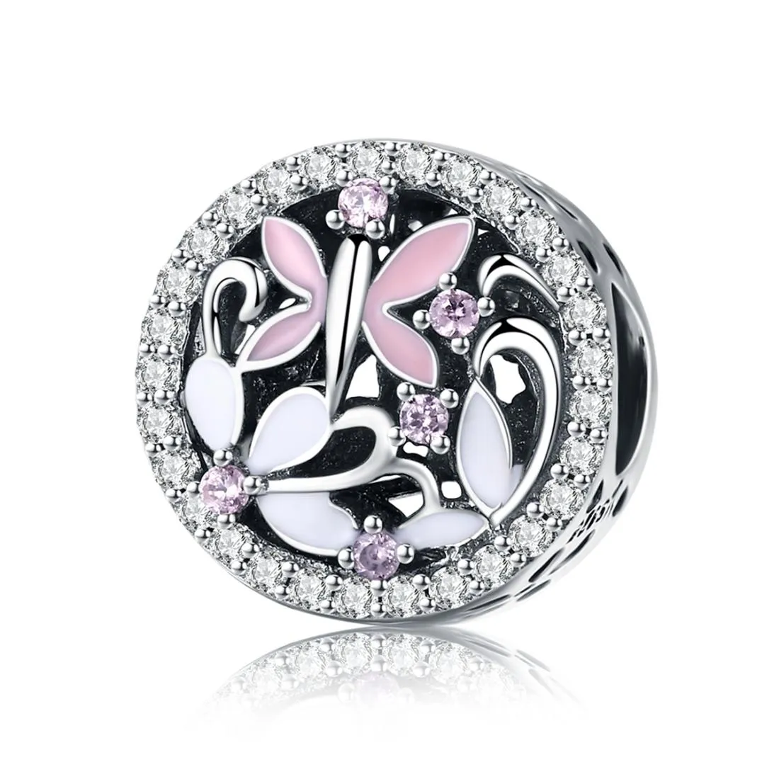 925 Sterling Silver Dragonfly Bead Pendant For Diy Bracelets & Necklaces