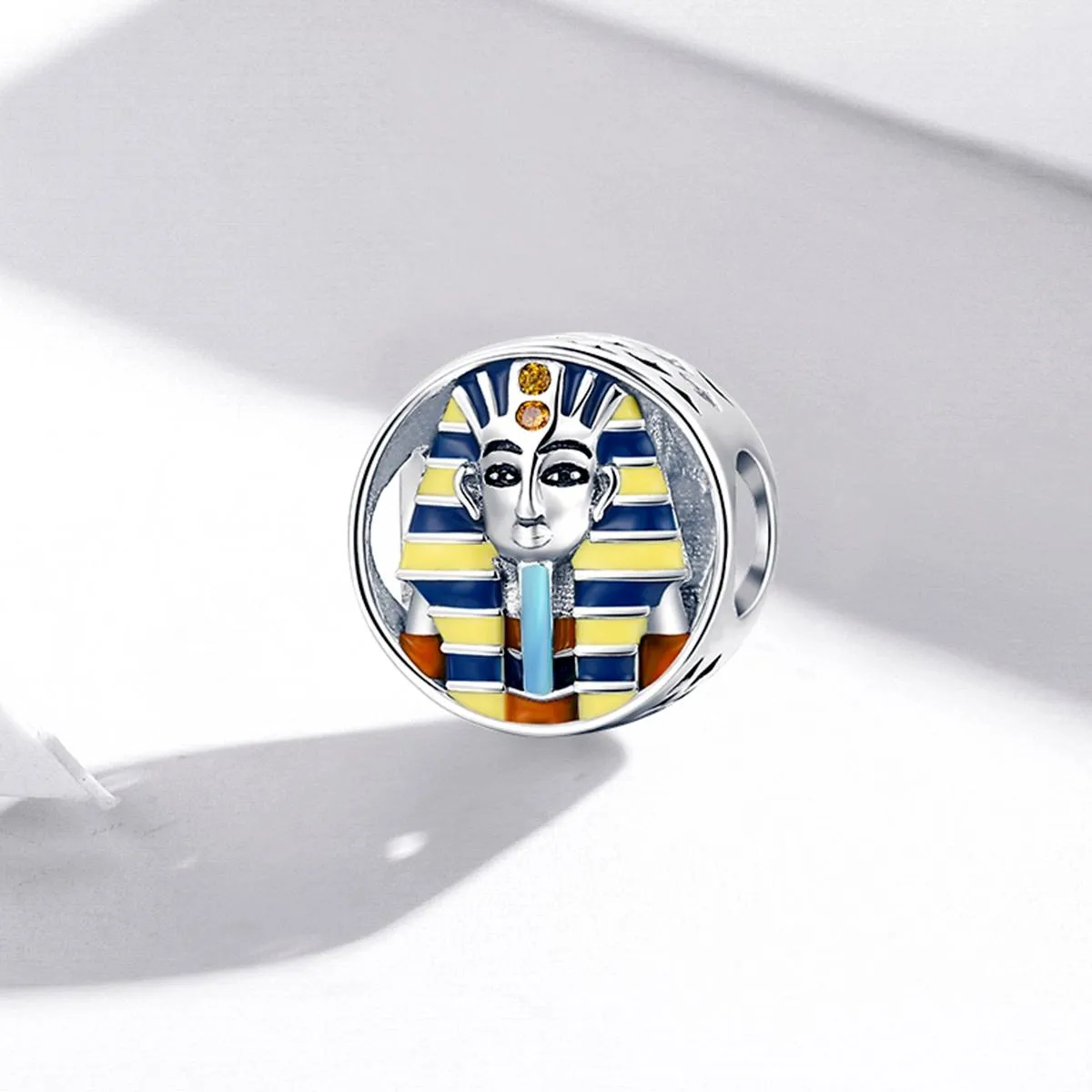 925 Sterling Silver Egyptian Pharaoh Beads For Diy Bracelets & Necklaces