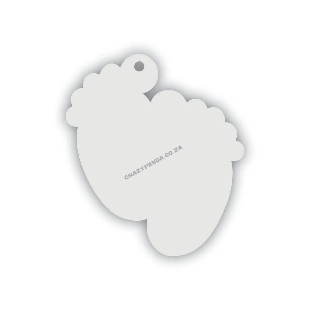 Acrylic Blank Clear Baby Feet (Sizes & Colours) ~ 3mm