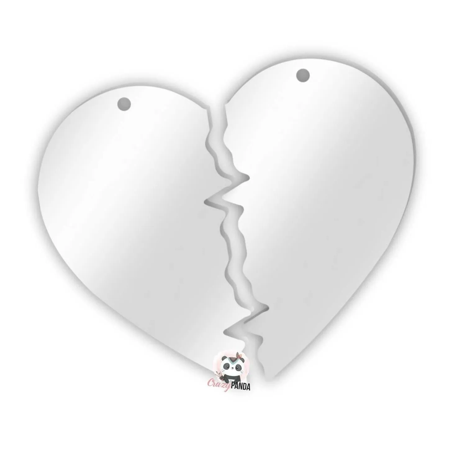 Acrylic Blank Clear Heart Beat 60x52x1.5mm