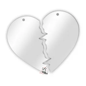 Acrylic Blank Clear Heart Beat 60x52x1.5mm