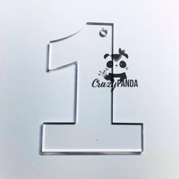 Acrylic Blank Clear Individual Numbers (60-100mm) ~ 3mm