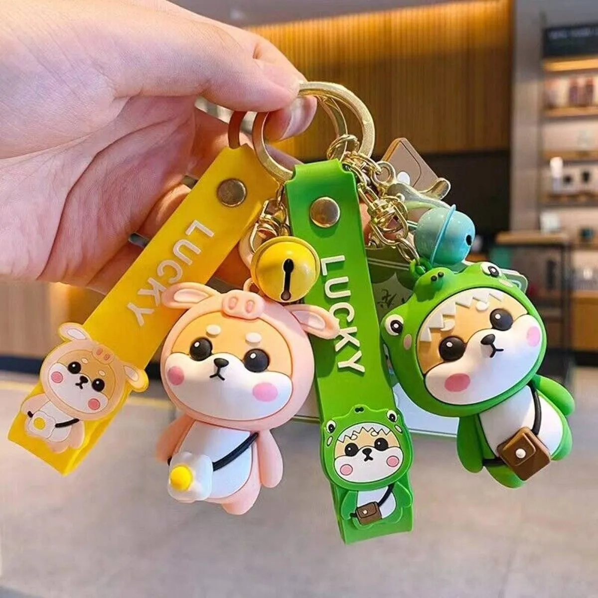 Adorable Shiba Inu Charms Pendant for Bags Backpacks Cute Keychains