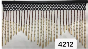 BEADED WOOD DOOR CURTAIN