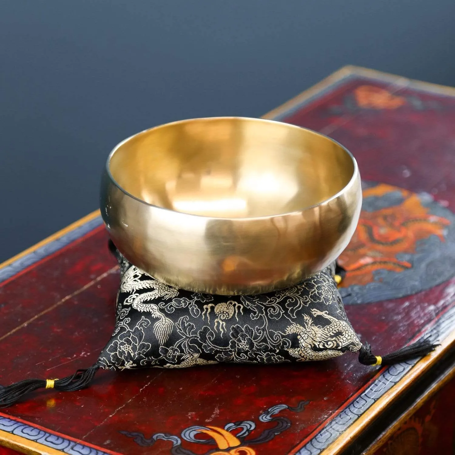 Black Dragon Singing Bowl Pillow