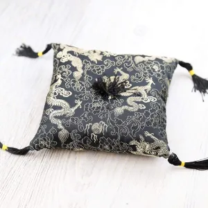 Black Dragon Singing Bowl Pillow