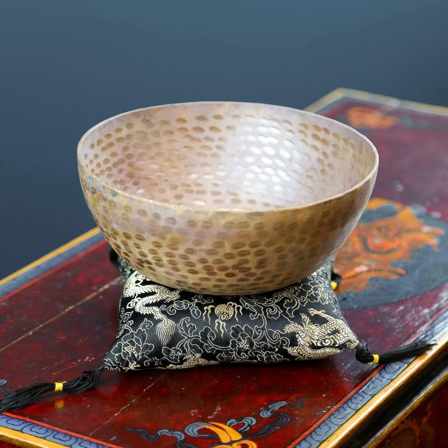 Black Dragon Singing Bowl Pillow