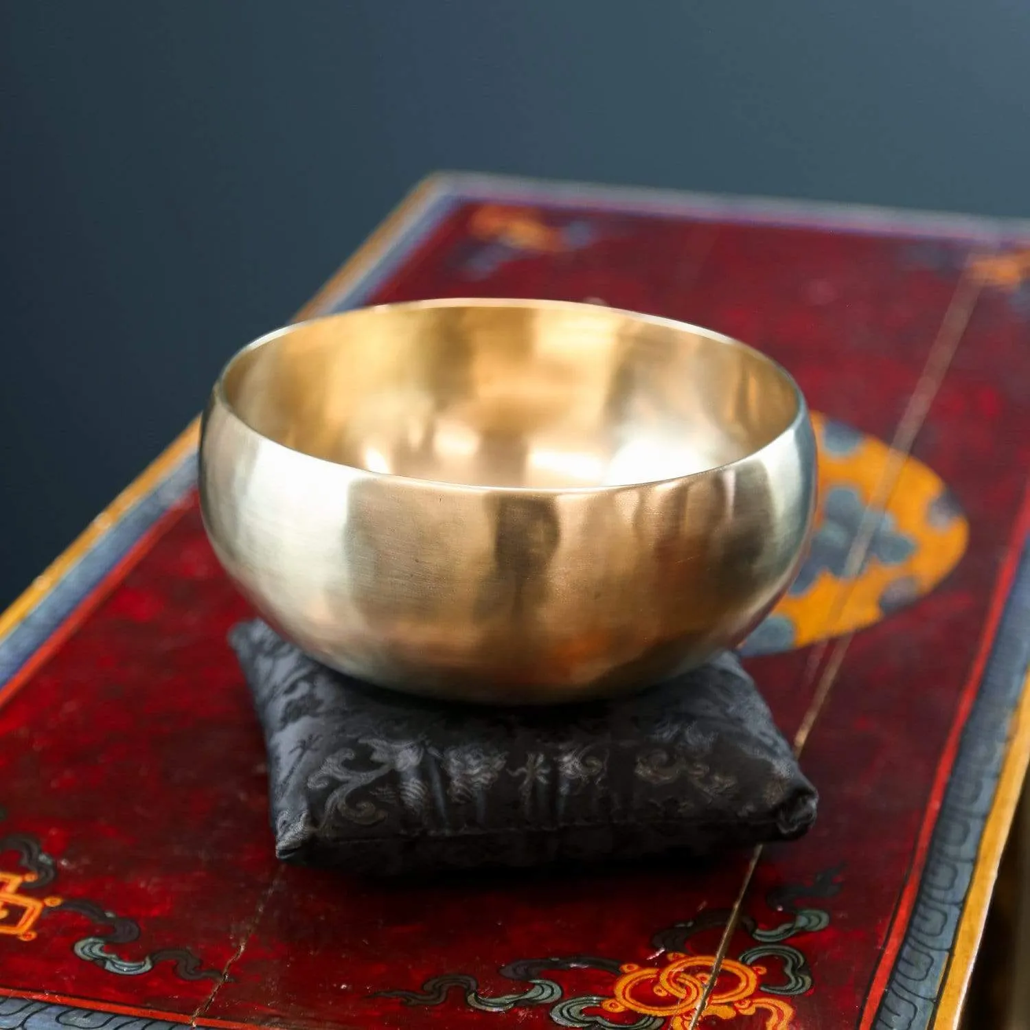 Black Singing Bowl Pillow