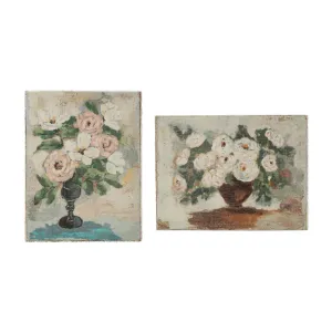 Canvas Wall Décor w/ Flowers in Vase 2 Styles ©