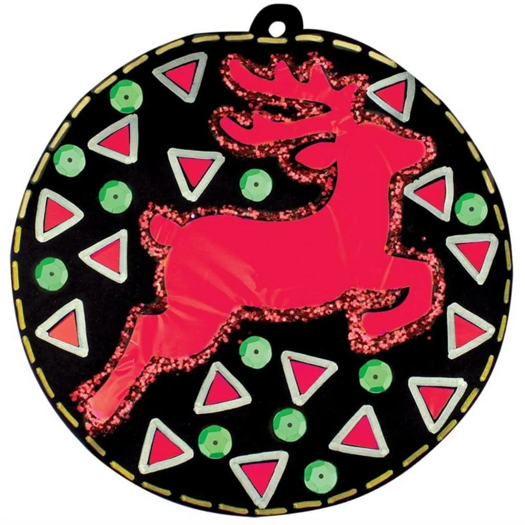 Cardboard Christmas Stained Glass Cutouts