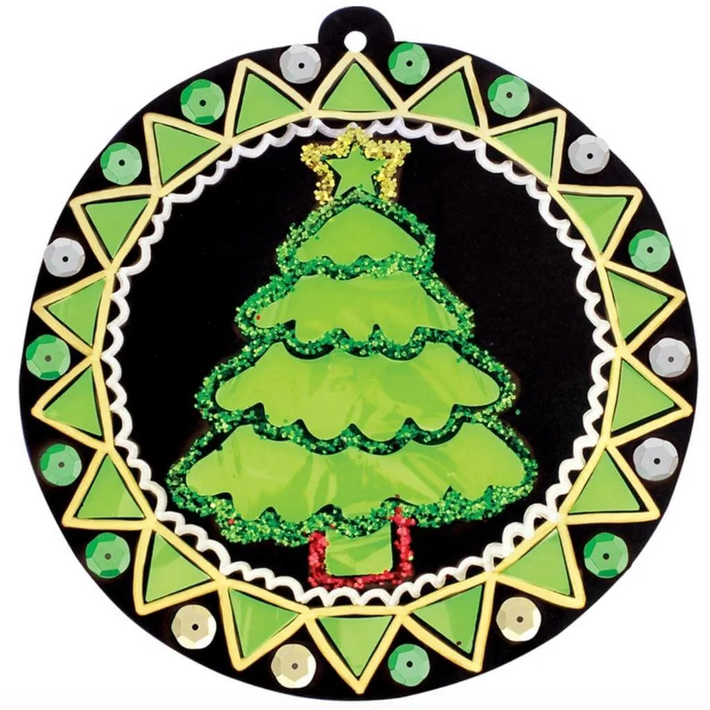 Cardboard Christmas Stained Glass Cutouts