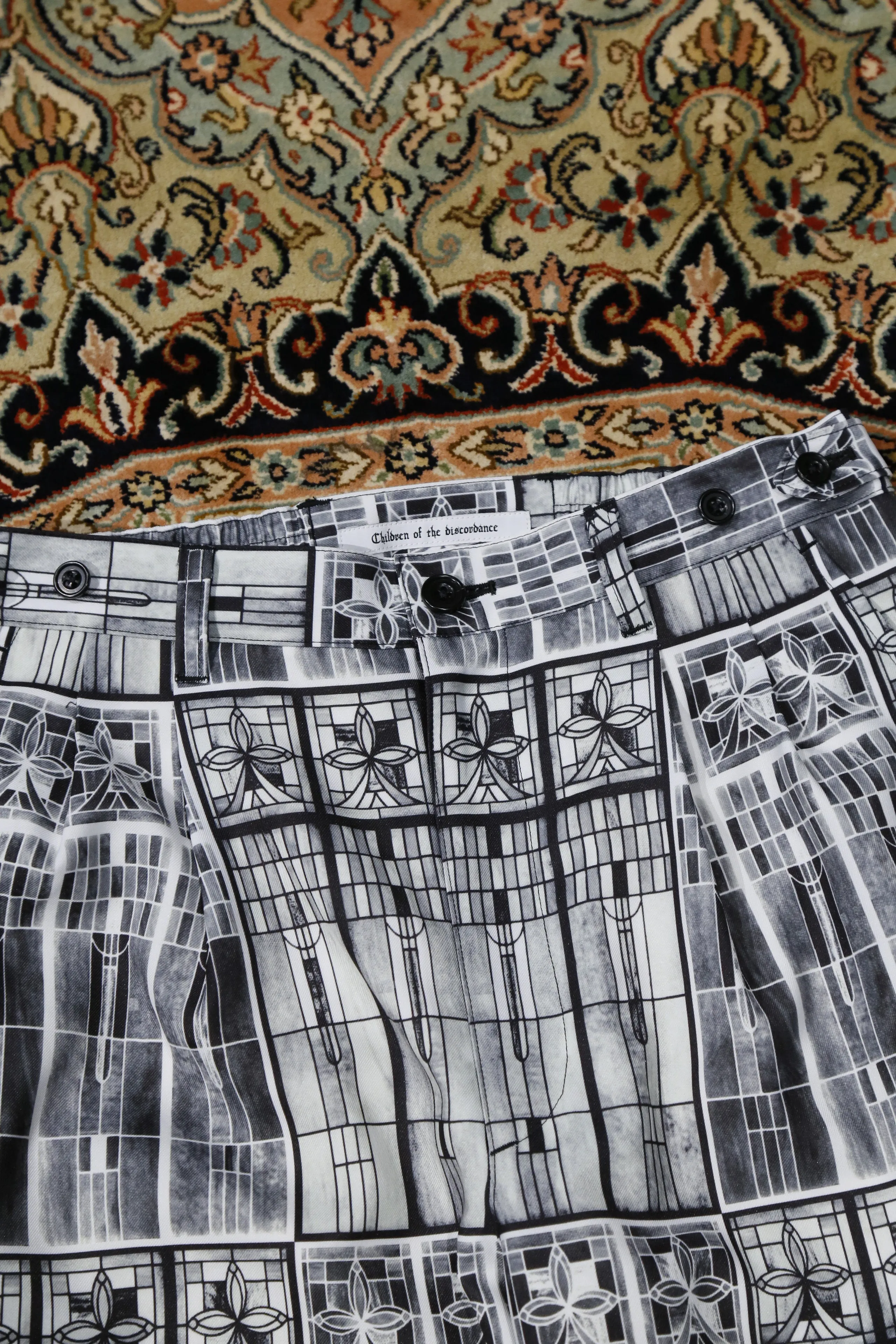 Children of the discordance PERSONAL DATA PRINT TROUSERS B (STAINED GLASS)