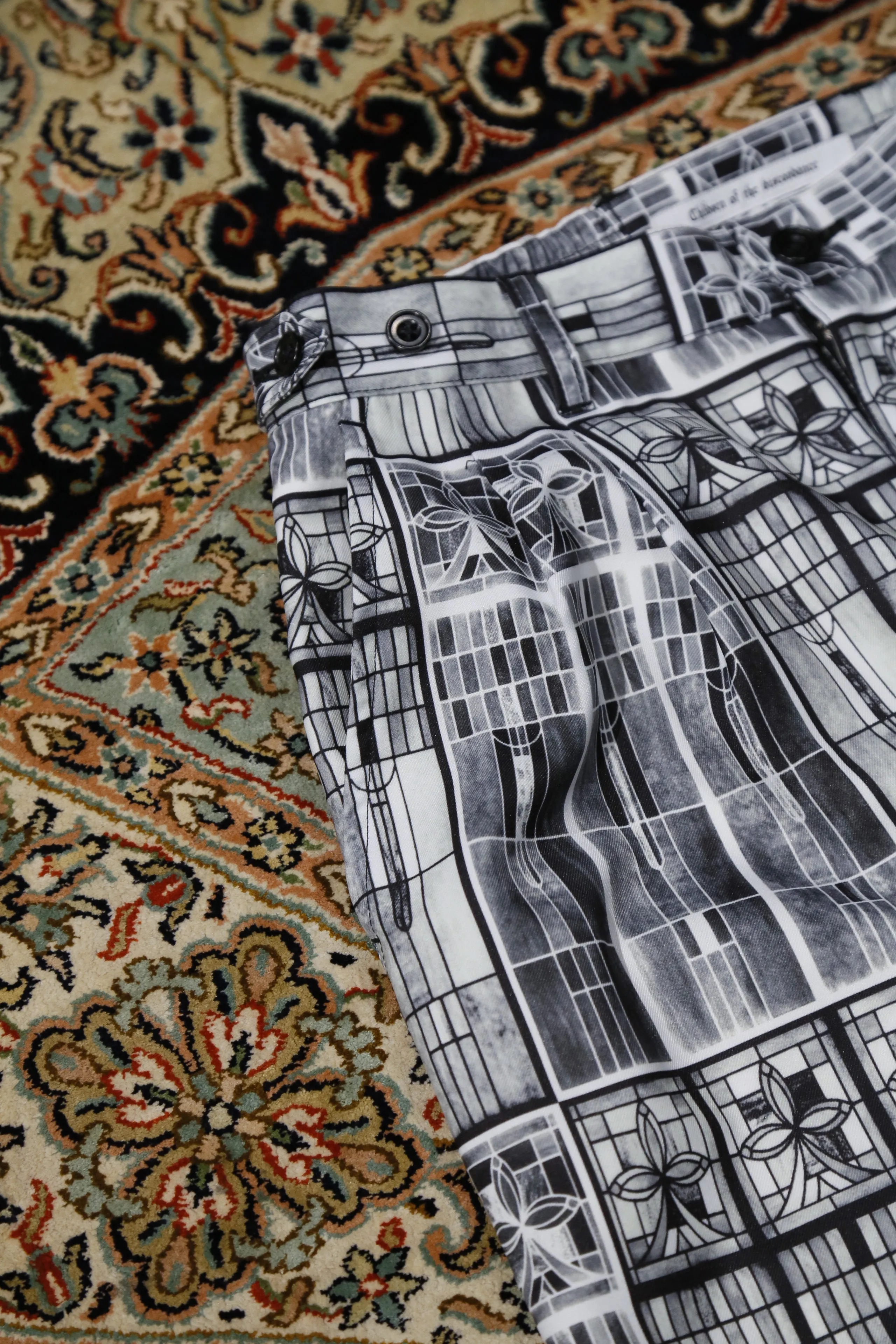 Children of the discordance PERSONAL DATA PRINT TROUSERS B (STAINED GLASS)