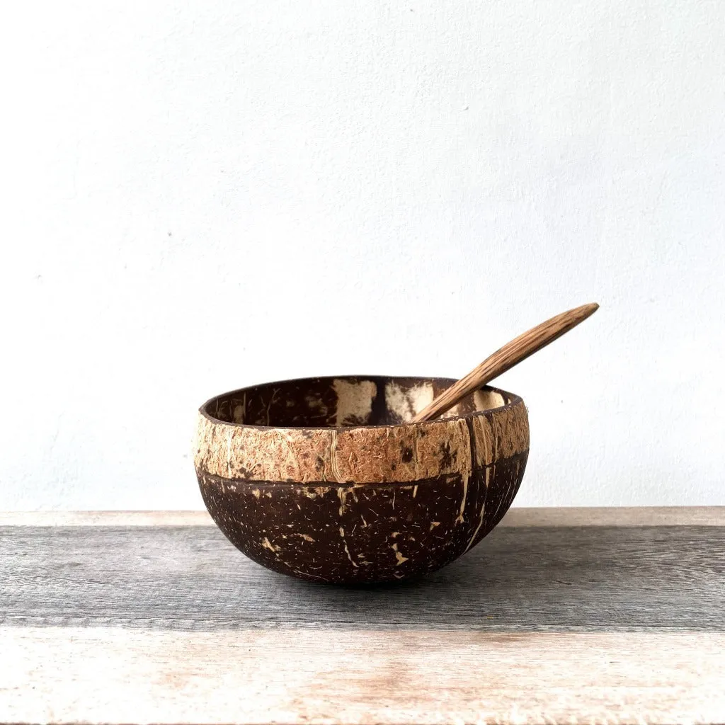 Coconut Shell Bowls   Cutlery Set | Biodegradable Kitchenware