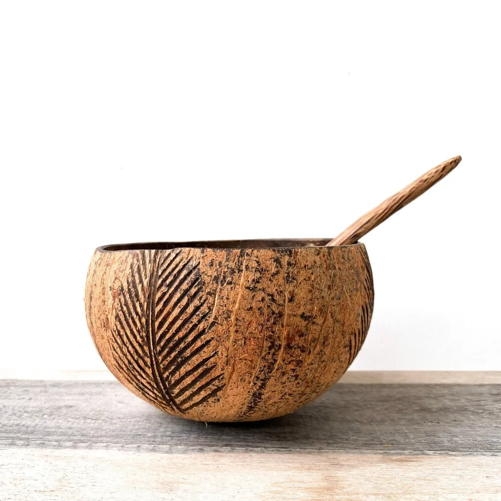 Coconut Shell Bowls   Cutlery Set | Biodegradable Kitchenware
