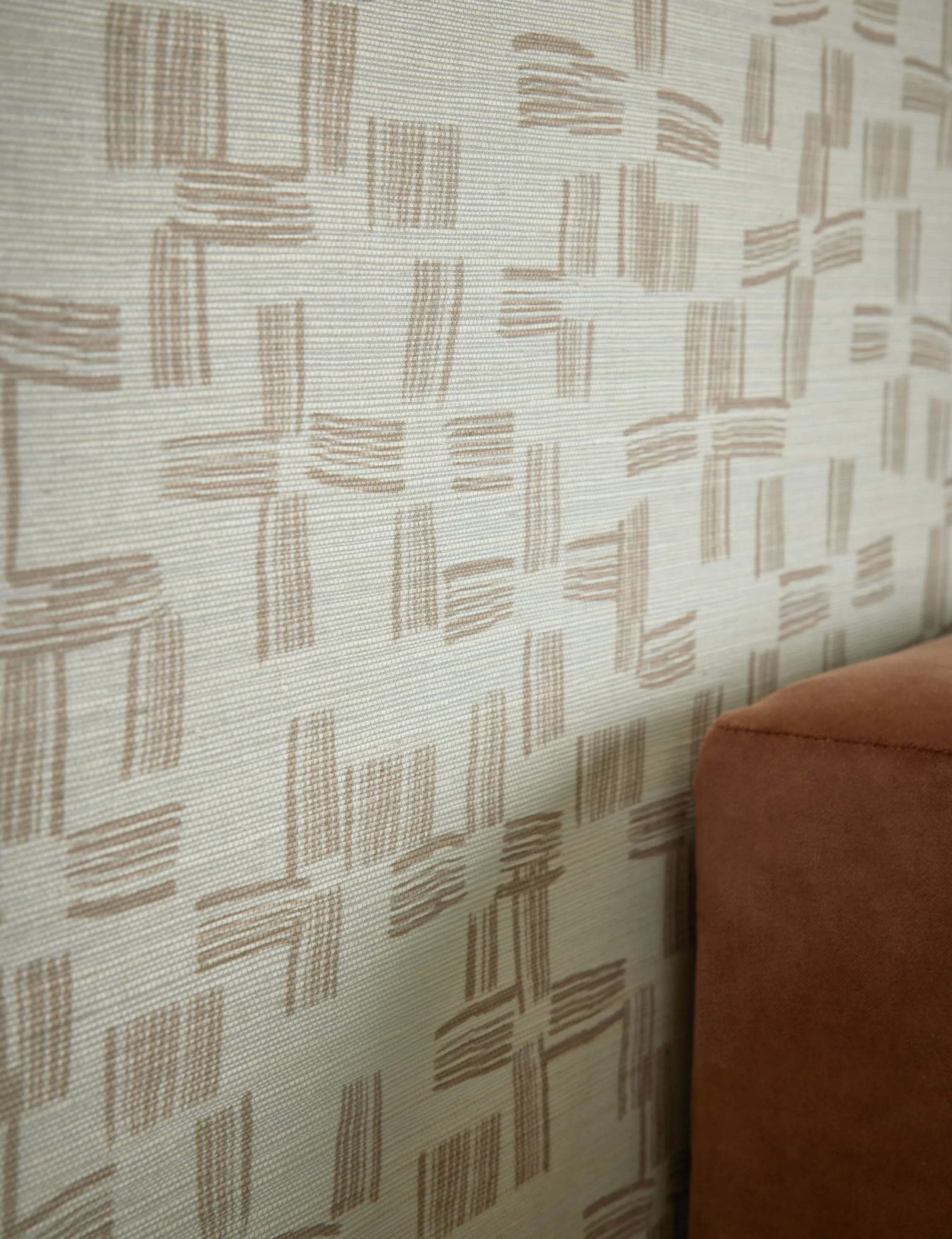 Crossmarks Grasscloth Wallpaper by Élan Byrd