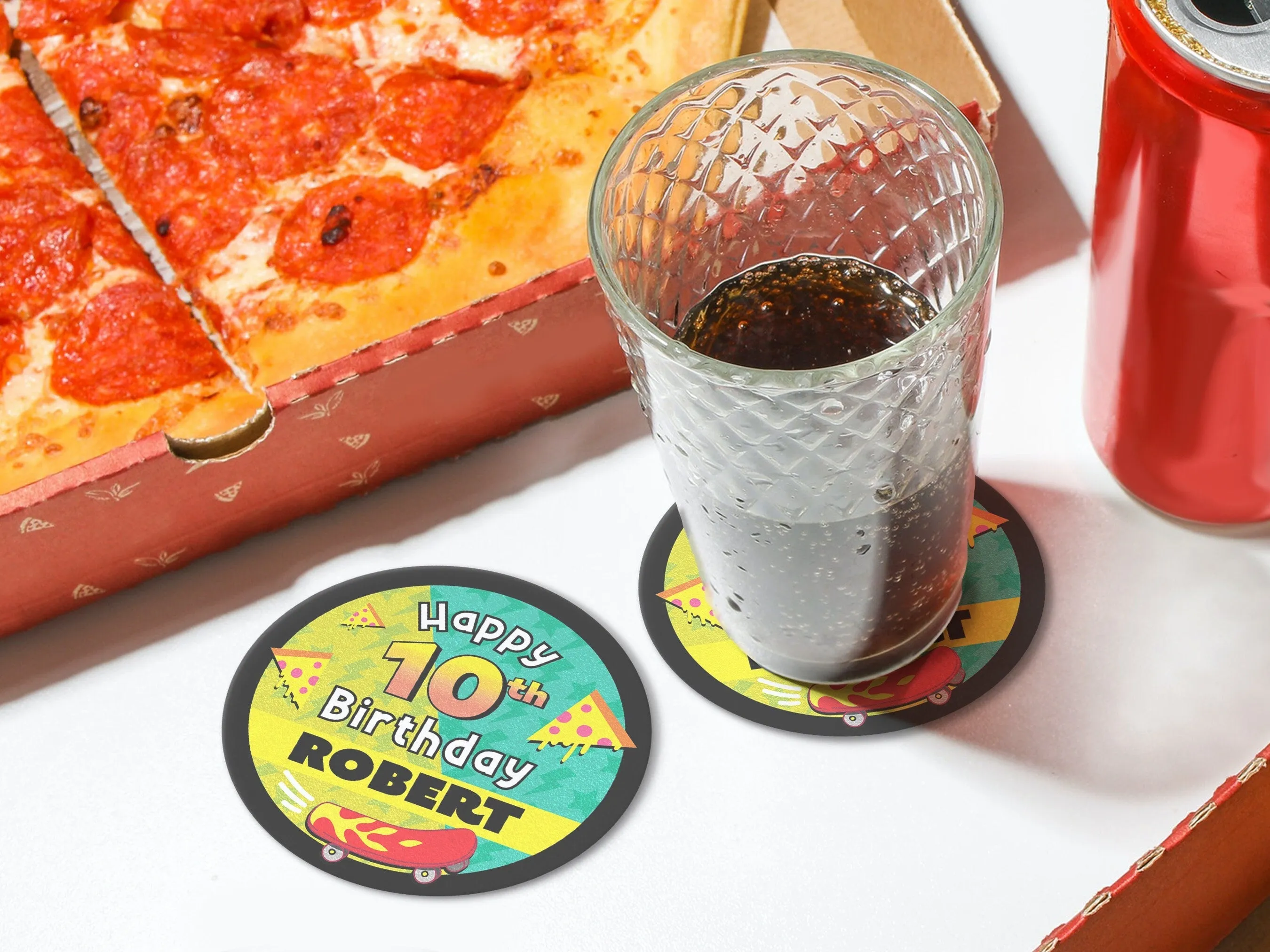 Custom Kid's Birthday Party Coasters