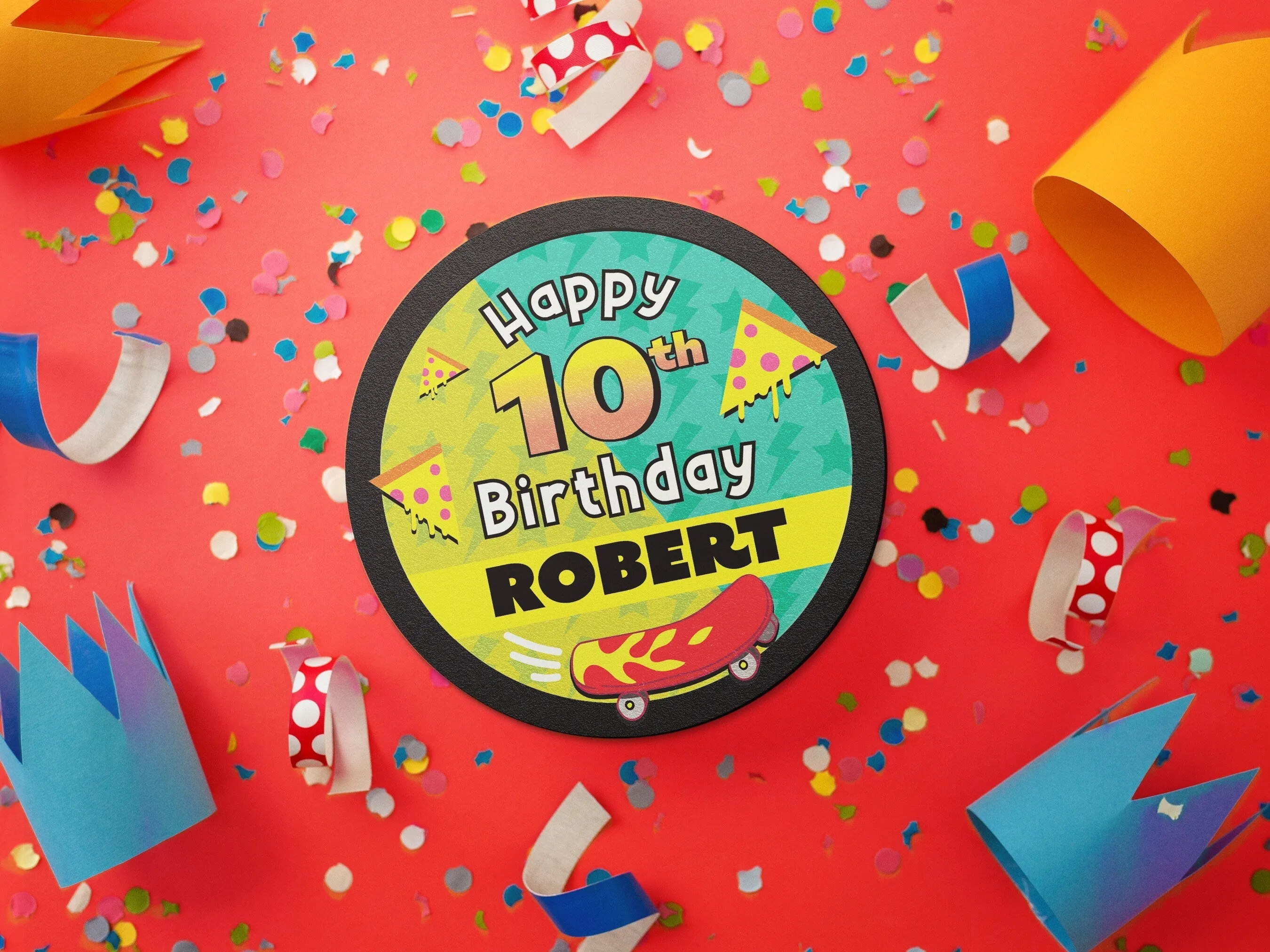 Custom Kid's Birthday Party Coasters