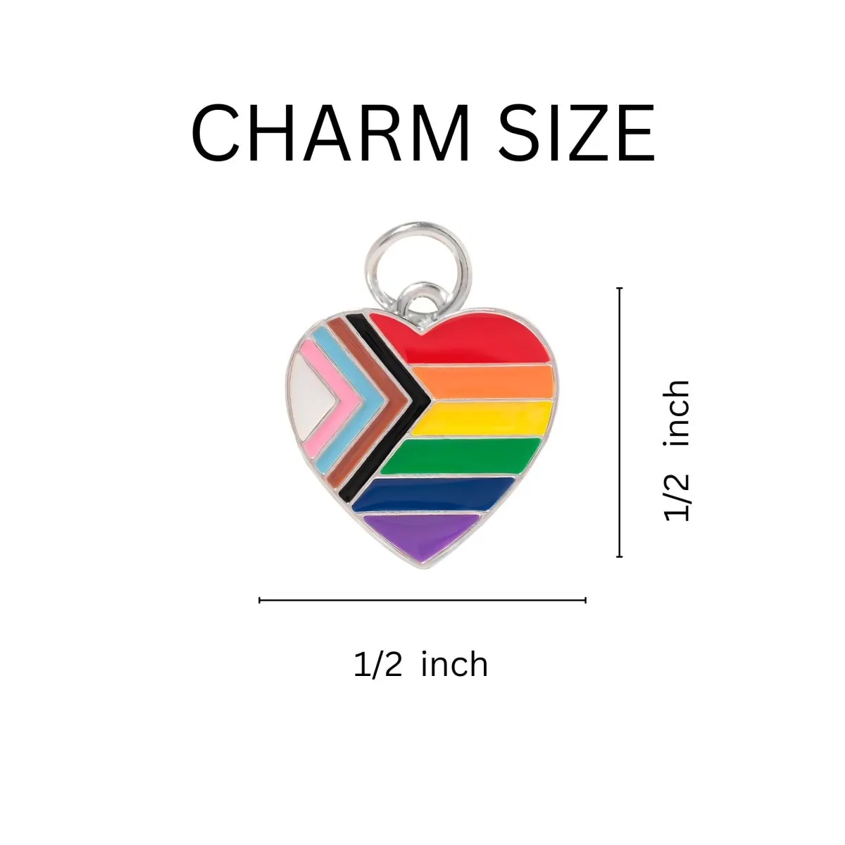 Daniel Quasar Flag Heart Hanging Charms