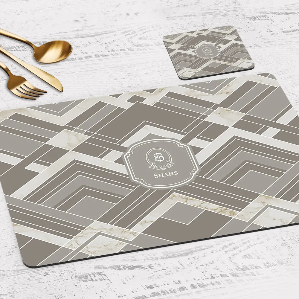 Decadence Tableware Set (4 Placemats & 4 Casters)