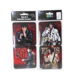 Elvis Coasters Red & Black