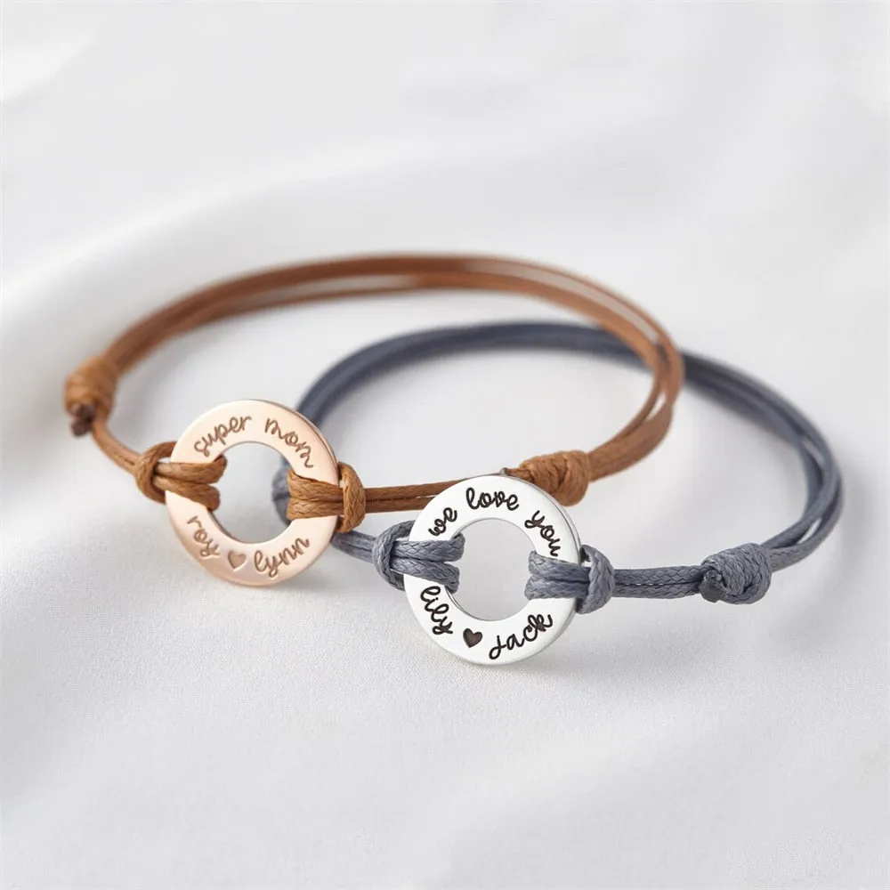 Engraved bracelets for couples
