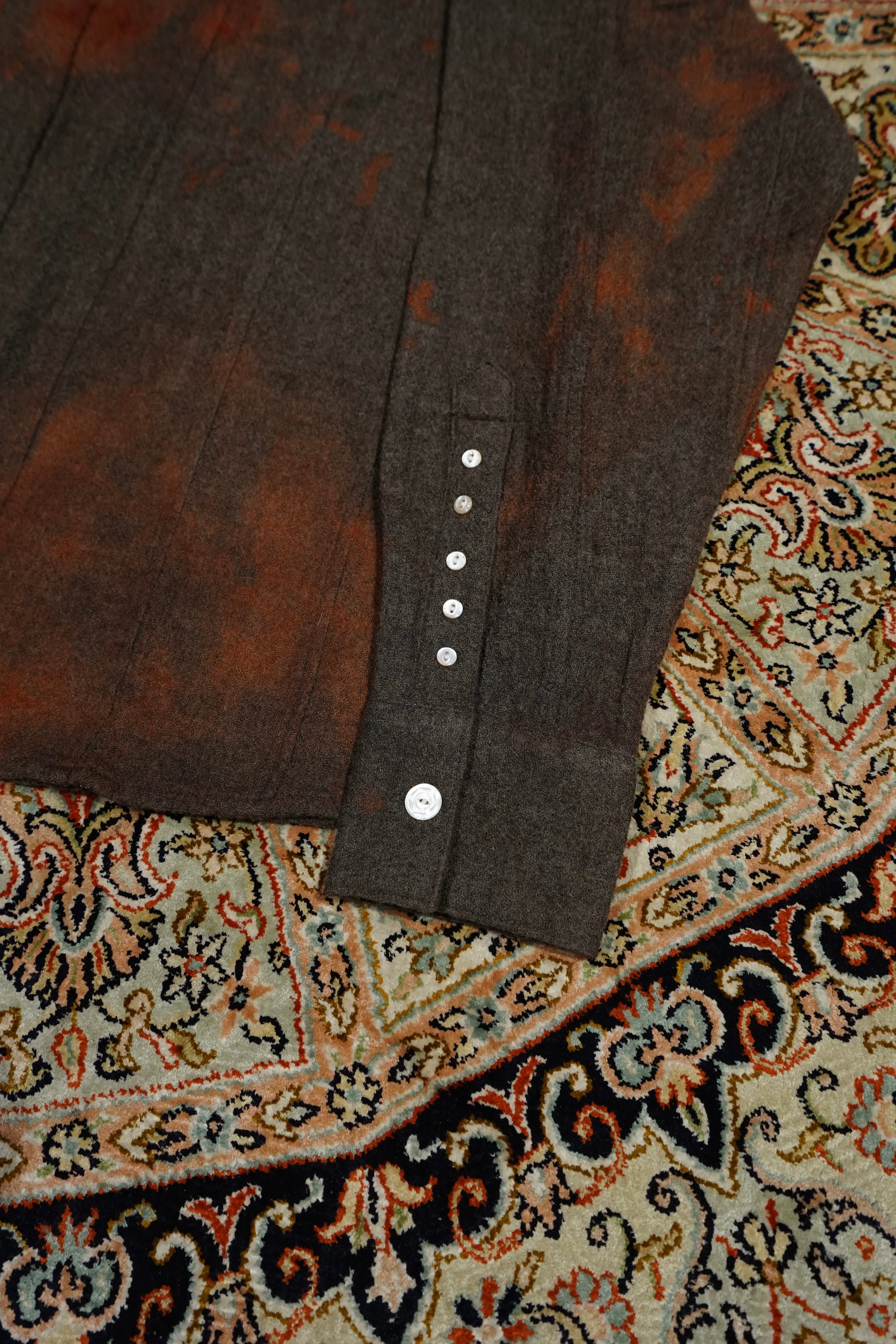 Glass Cypress Dark Brown Stained Wool Flannel (Dark Brown)