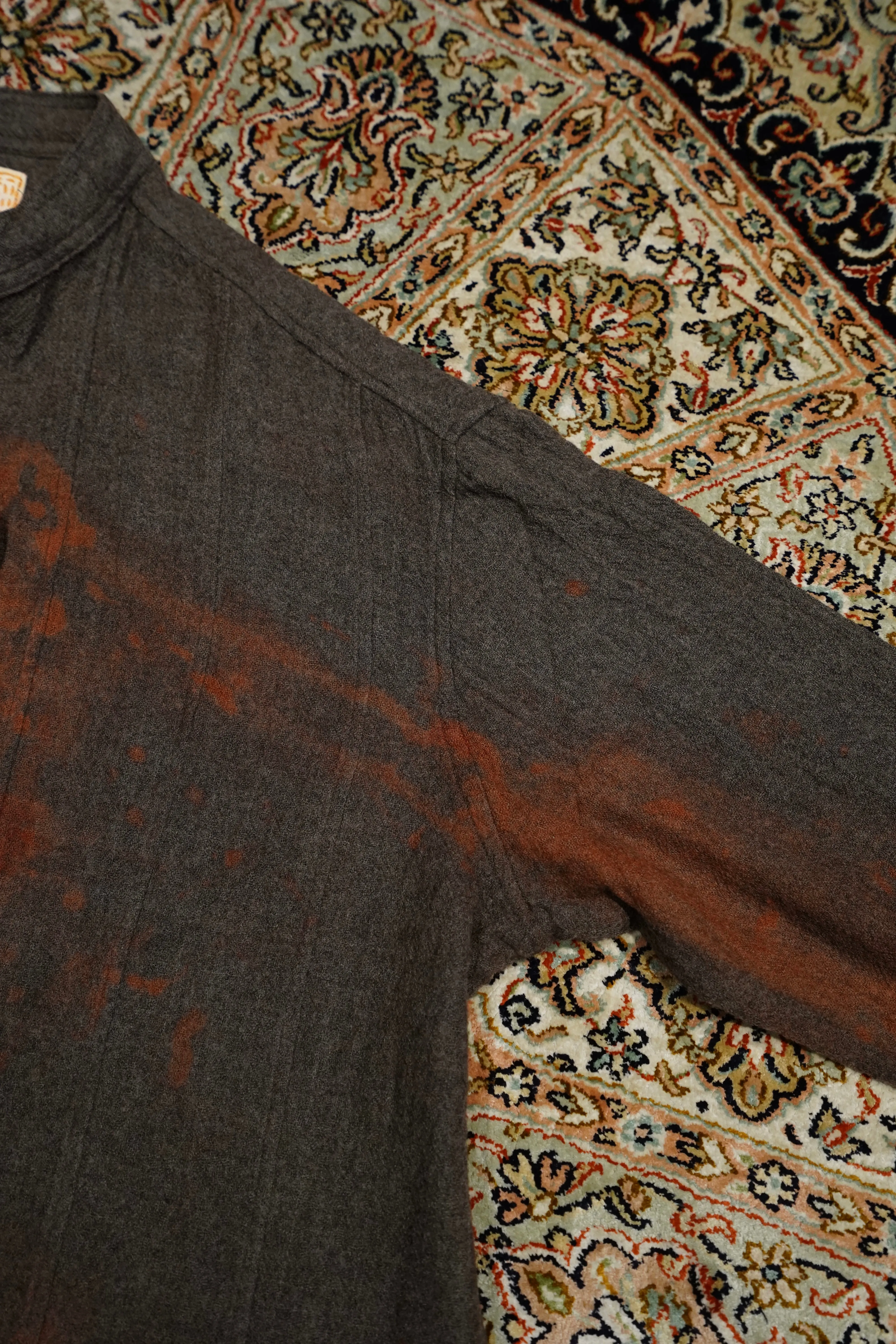 Glass Cypress Dark Brown Stained Wool Flannel (Dark Brown)