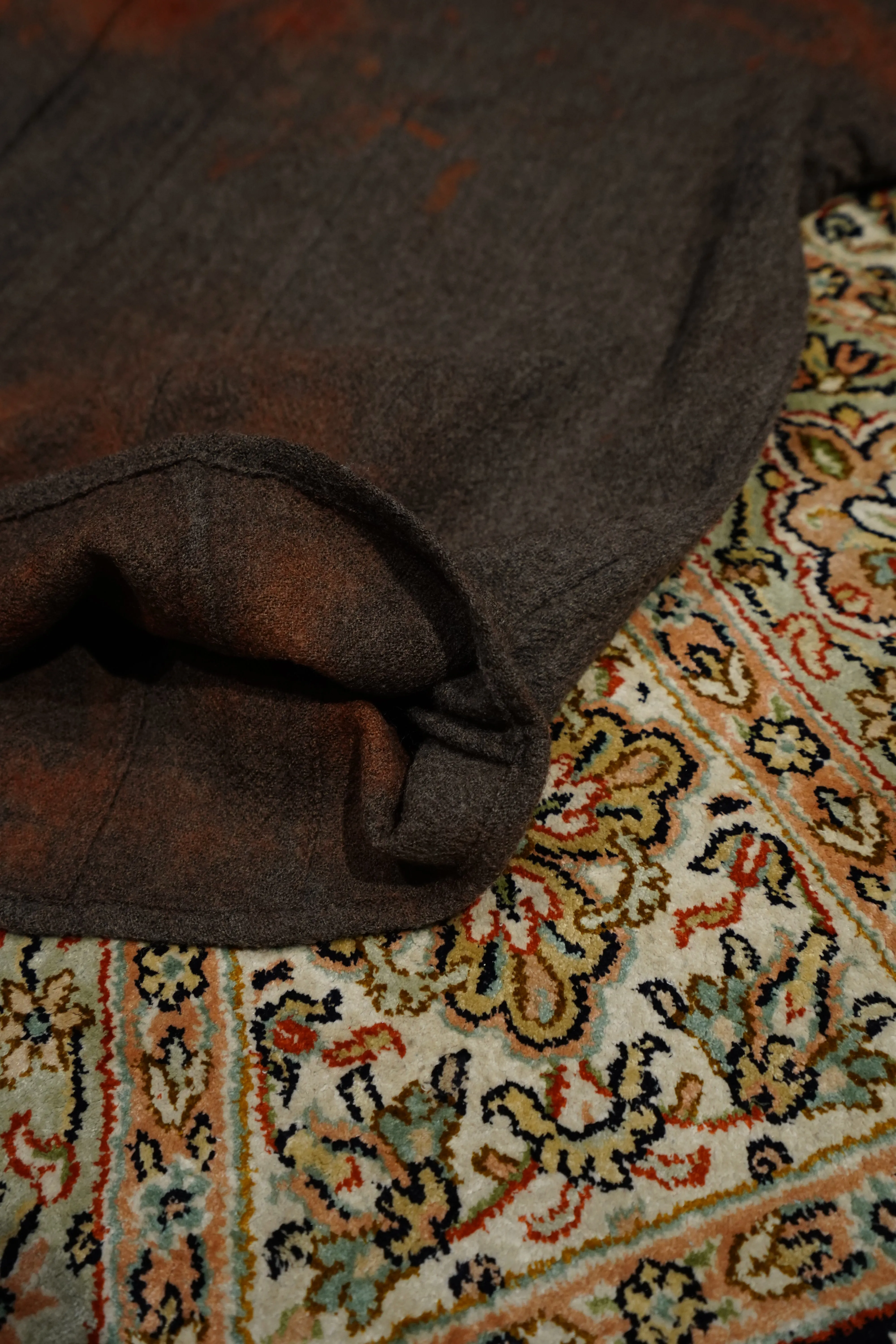 Glass Cypress Dark Brown Stained Wool Flannel (Dark Brown)