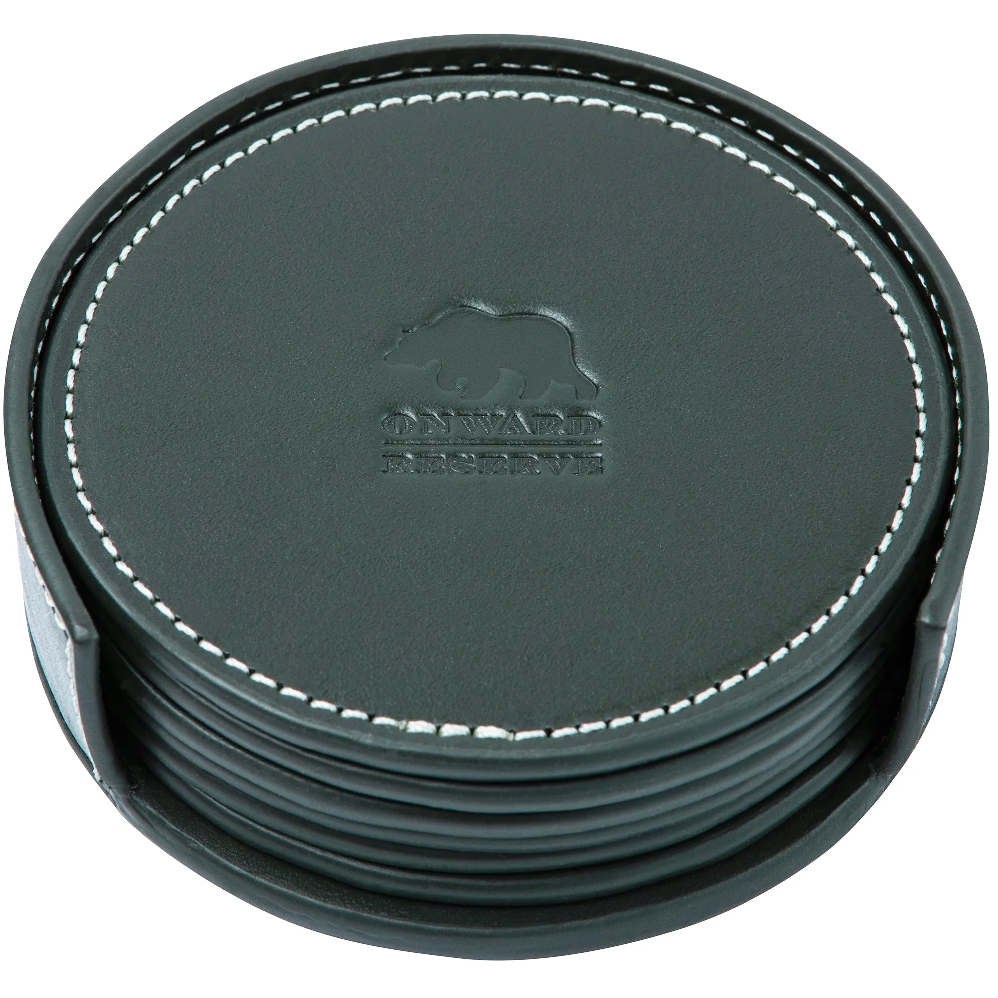 Leather Coaster Set - Fairway