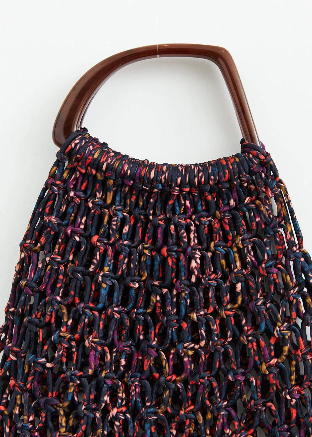 Macrame Tote with Resin Handles