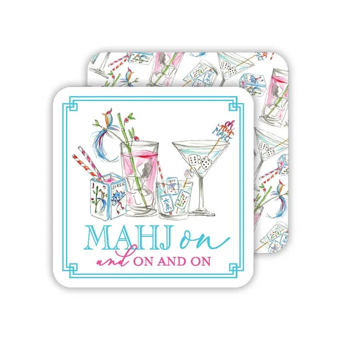 Mahjong Cocktails Square Coaster Set