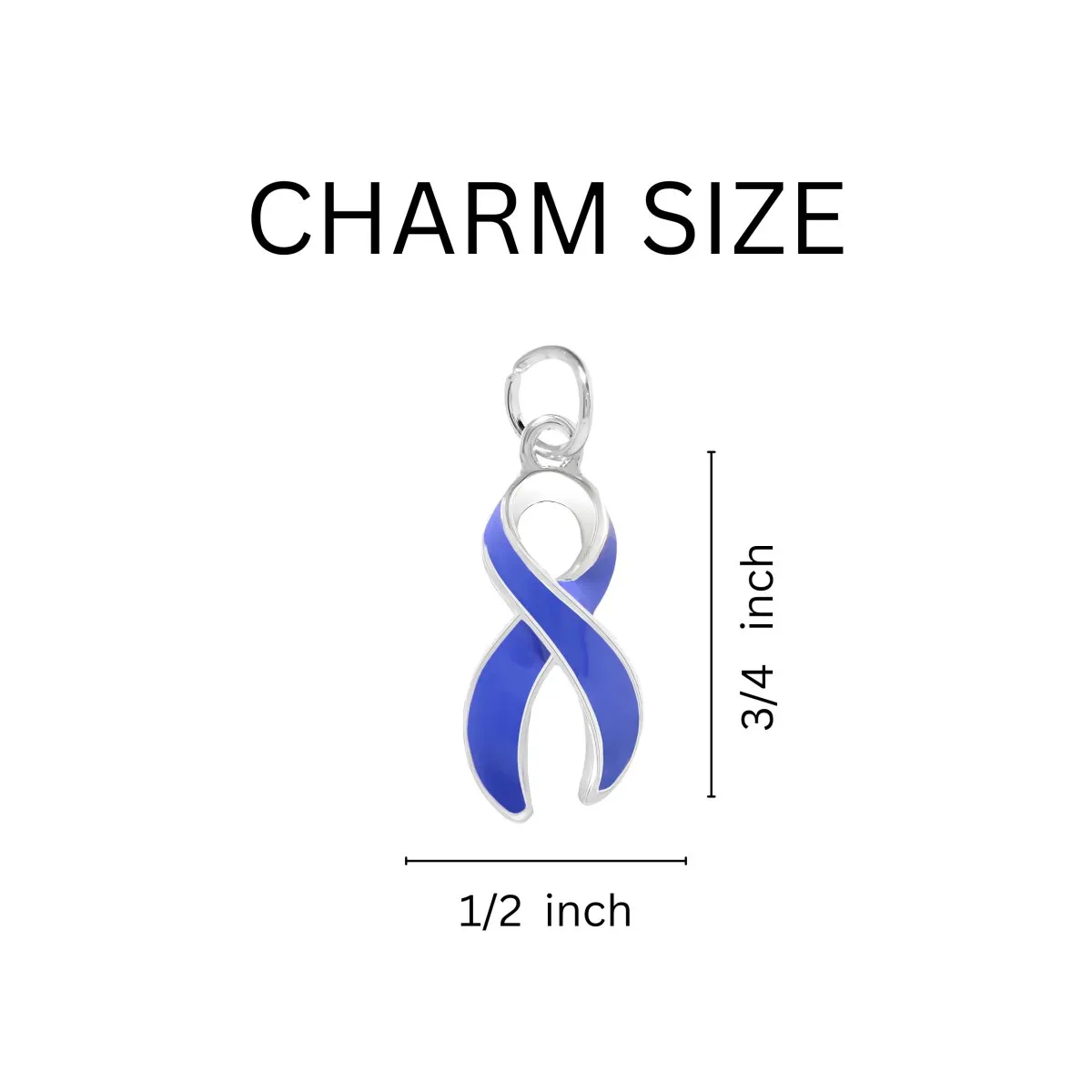 Periwinkle Ribbon Make a Difference Key Chains