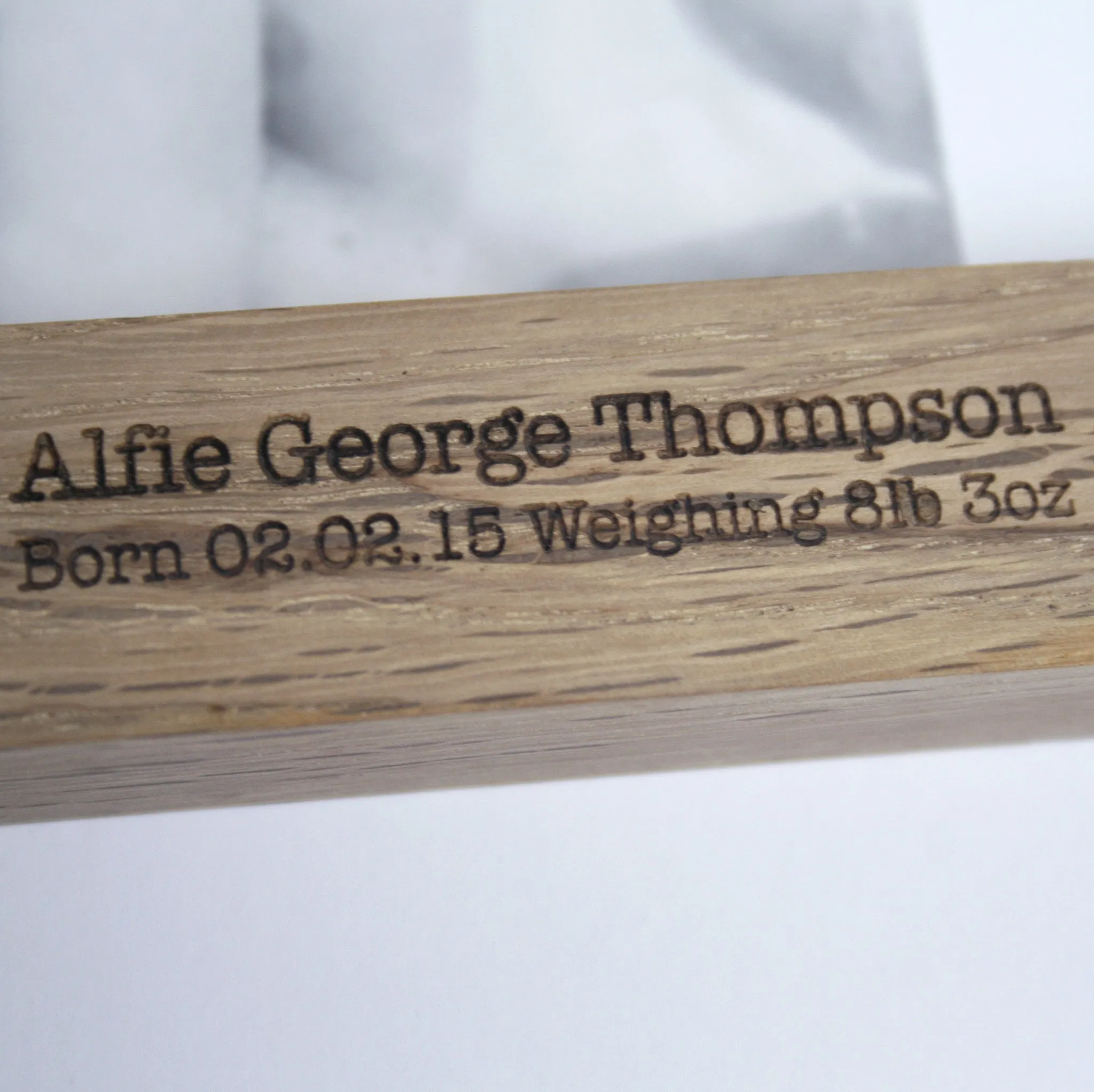Personalised Oak Picture Hanger